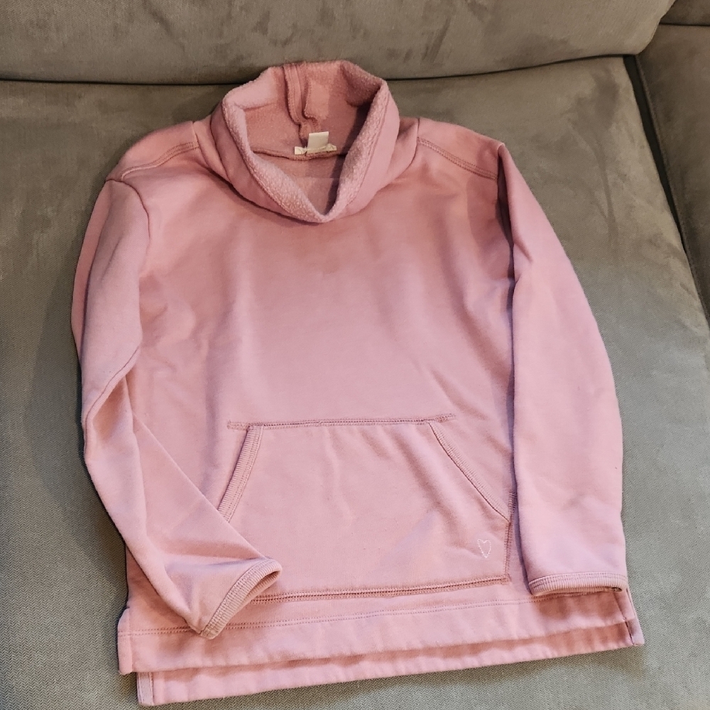 ✨ 3 For $25 SALE Crewcuts Pink Pullover Hoodie with Cowl Neck and Ribbed Cuffs